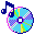 a colorful little graphic of a cd